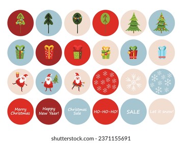 Christmas Highlights Covers. Winter illustration in flat style