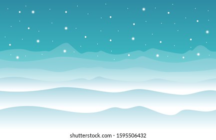 Christmas hill with snowfall