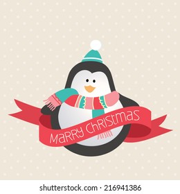 Christmas hipster animals. Vector illustration