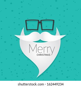 Christmas hipster poster for party or greeting card. Vector illustration