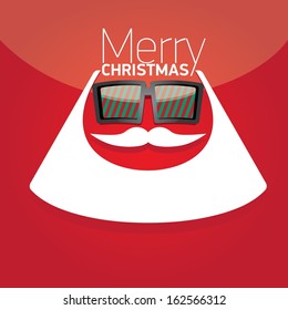 Christmas hipster poster for party or greeting card. Vector illustration