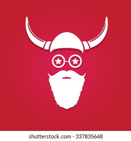 Christmas hipster poster for party or greeting card. Vector illustration. Santa Hipster Claus. vector merry christmas art design