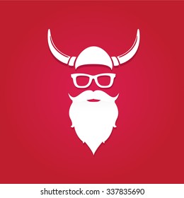 Christmas hipster poster for party or greeting card. Vector illustration. Santa Hipster Claus. vector merry christmas art design