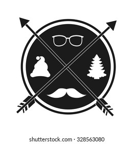 christmas hipster style design, vector illustration eps10 graphic 