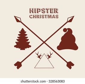 christmas hipster style design, vector illustration eps10 graphic 