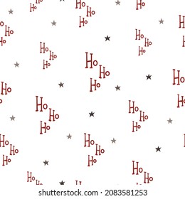 Navidad ho ho ho patrón en el estilo dibujado a mano sobre fondo blanco. Ilustración de material vectorial