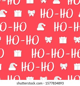 Christmas Ho ho ho Seamless Pattern Abstract Background