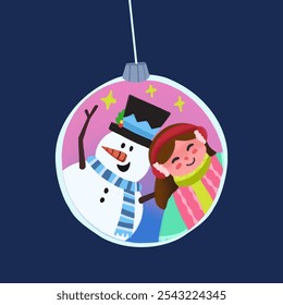 Christmas holiday activity drawing illustration