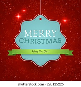 Christmas holiday background with logo design. Vector illustration
