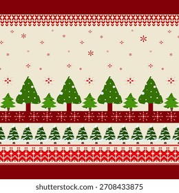 Christmas holiday background. christmas tree frame with patterns, design for wallpaper, textile, wrapping paper