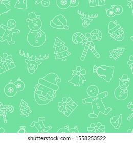Christmas holiday background - Vector seamless pattern of winter decoration for graphic design