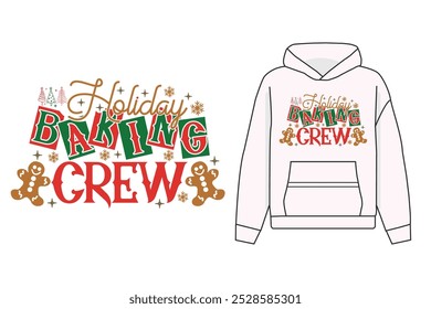 Christmas Holiday Baking Crew ESP Cookie Christmas T-shirt Design