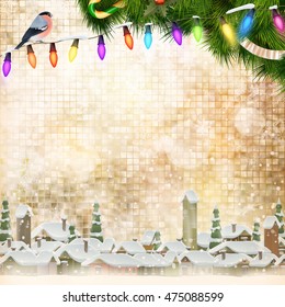 Christmas holiday blinking abstract background. EPS 10 vector file included