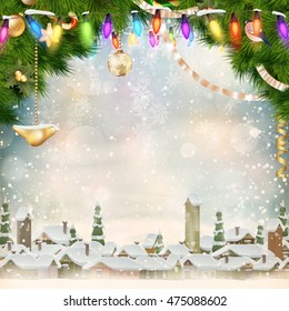 Christmas holiday blinking abstract background. EPS 10 vector file included