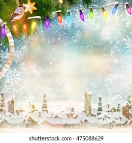 Christmas holiday blinking abstract background. EPS 10 vector file included