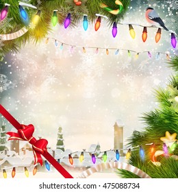 Christmas holiday blinking abstract background. EPS 10 vector file included