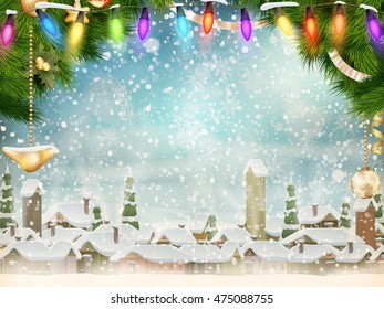 Christmas holiday blinking abstract background. EPS 10 vector file included