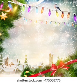 Christmas holiday blinking abstract background. EPS 10 vector file included