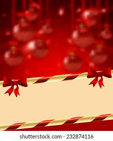 Christmas holiday bright background with ball. vector
