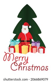 Christmas holiday card. vector illustration