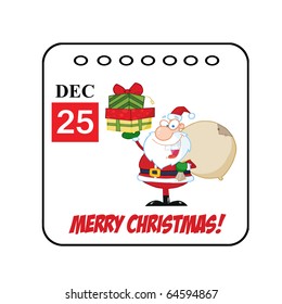 Christmas Holiday Cartoon Calendar