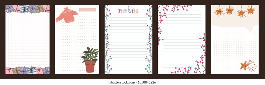 Christmas holiday celebration journal, notepad, cute letter scandinavian style