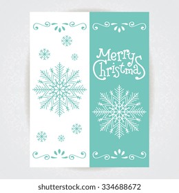 Christmas holiday collection with  decoration elements for greeting cards, stationary, gift tags, invitations.