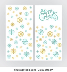 Christmas holiday collection with  decoration elements for greeting cards, stationary, gift tags, invitations.