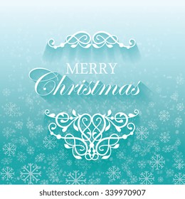 Christmas holiday collection with  decoration elements for greeting cards, stationary, gift tags, invitations.