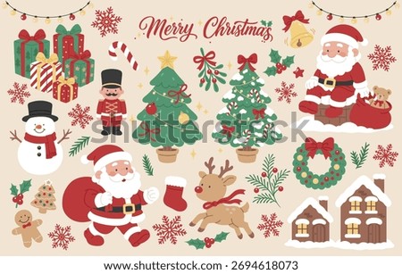 Christmas Holiday Decoration Elements Collection
