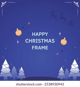 Christmas holiday decoration illustration frame