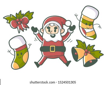 Christmas  holiday elements premium vector