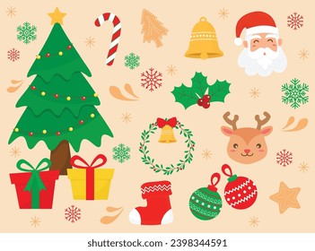 Christmas holiday elements vector collection