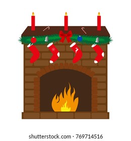 christmas holiday fireplace 
