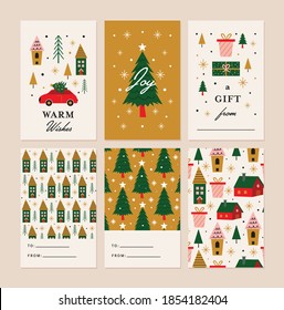 Christmas Holiday Gift Tag Collection in Vector.
