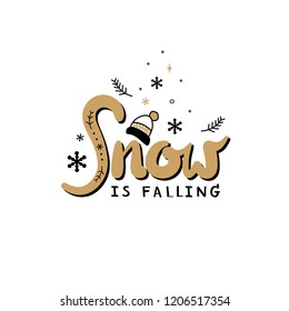 Christmas holiday greeting typography style