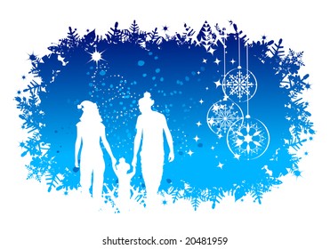 Christmas holiday, happy family