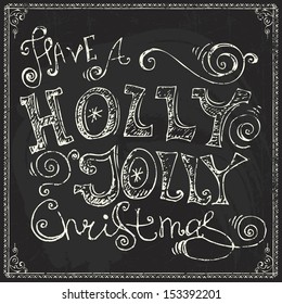 christmas holiday happy typography chalk chalkboard 2014 new year text christmas vintage chalk text label on a blackboard chalk lettering christmas holiday happy typography chalk chalkboard 2014 new y