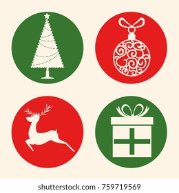 christmas holiday icons 