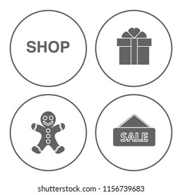 christmas Holiday icons set - beach summer sign and symbols - travel illustrations