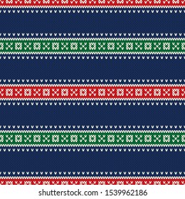 Christmas Holiday Knitted Sweater Pattern Design. Wool Knit Texture Imitation
