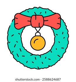 christmas holiday line icon vector. christmas holiday sign. isolated symbol illustration