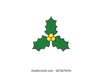 Christmas Holiday Mistletoe Icon Design