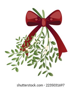 Christmas Holiday Mistletoe vector illustration graphic