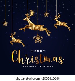 Christmas Holiday Party Background. Happy New Year and Merry Christmas Poster Template. Vector Illustration EPS10