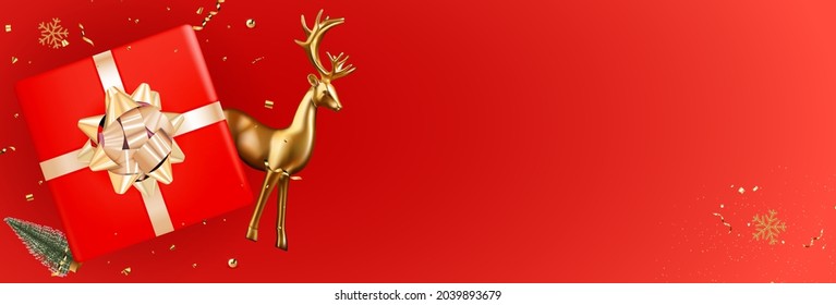 Christmas Holiday Party Background. Happy New Year and Merry Christmas Poster Template. Vector Illustration EPS10