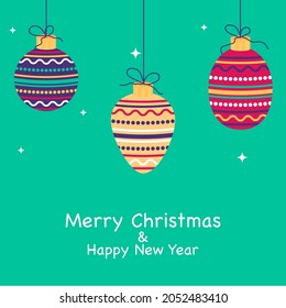 Christmas Holiday Party Background. Happy New Year and Merry Christmas Poster Template. Vector Illustration EPS10
