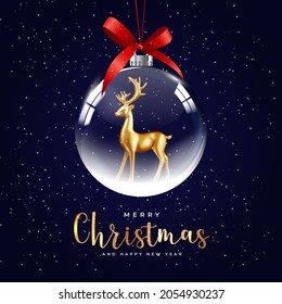 Christmas Holiday Party Background. Happy New Year and Merry Christmas Poster Template. Vector Illustration EPS10
