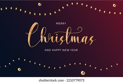 Christmas Holiday Party Background. Happy New Year and Merry Christmas Poster Template. Vector Illustration