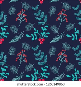 christmas holiday pattern for print